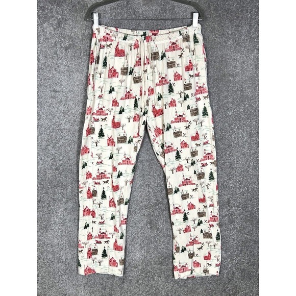 Burts Bees‎ Baby Winter Country Christmas Family Pajama Pants Mens Size Large - Picture 1 of 8